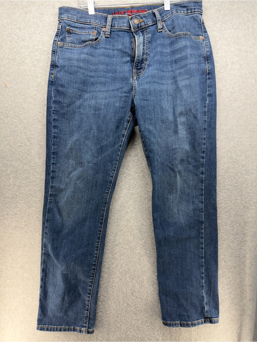 Lucky Brand Men's Relaxed Straight-Leg Jeans in Mid Blue Denim